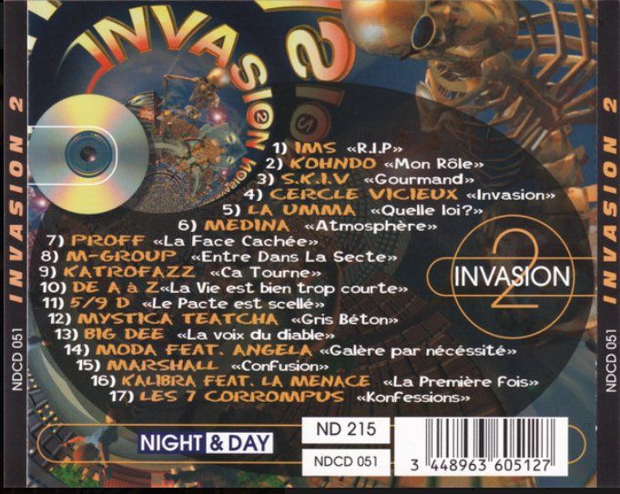 CD: CD Invasion 2 compilation Rap FR CD Original 1998 – Usato da St-Prex venduto da kro_7jxt 1