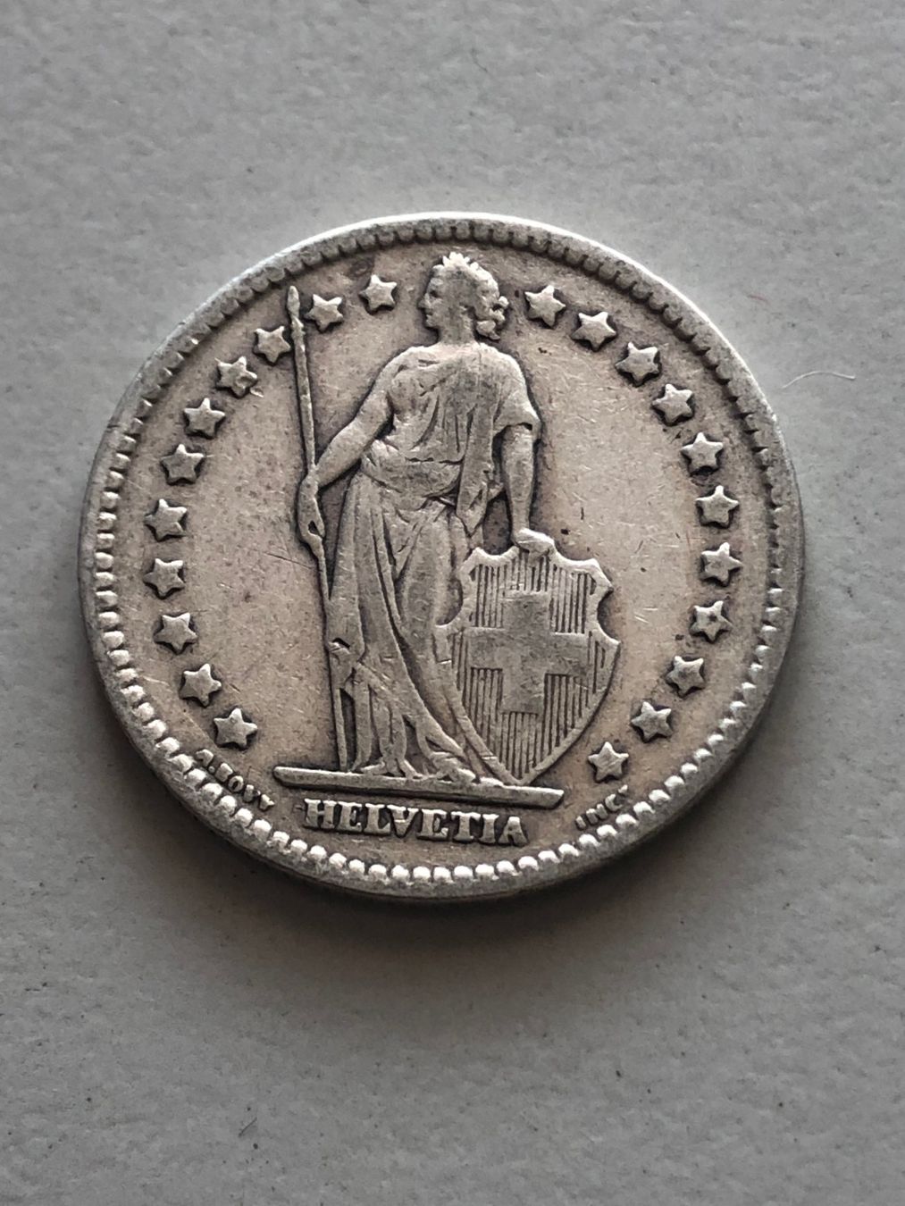 Alle Münzen: 1 Fr. 1920 – Gebraucht aus Schötz von Odpa 1