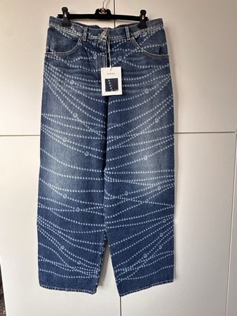 Chanel Jeans Blue Print perle Size 44 New with tags