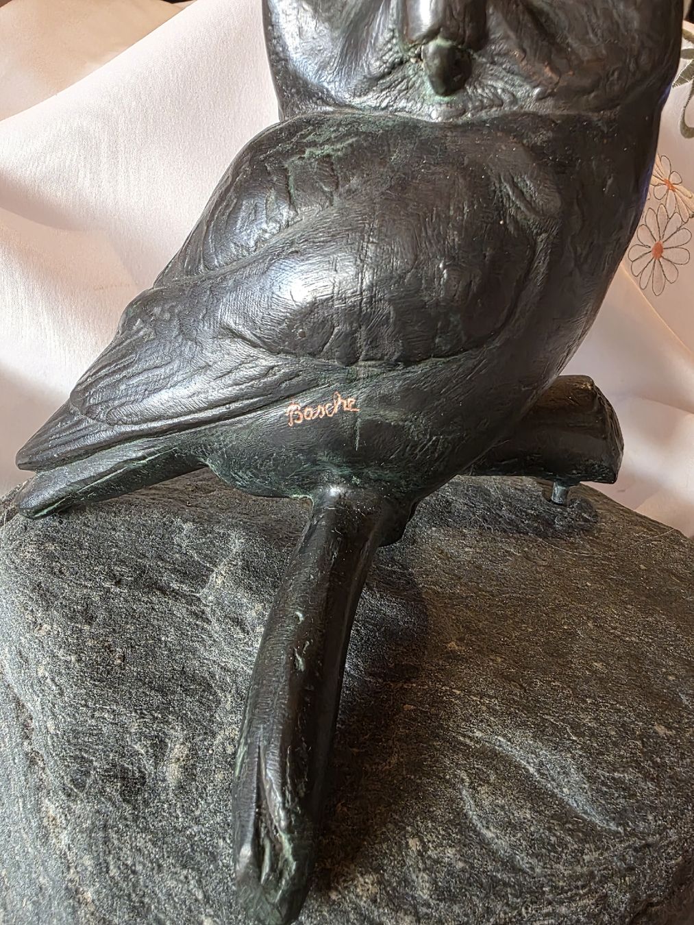 Figuren: Eule Figur kunstwerk  Phlippe Basche Steinkautz kupferfigur  – Neu (gemäss Beschreibung) aus Rickenbach BL von nicole611 1