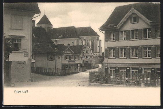 Cartoline postali: Appenzell, Strassenpartie mit Geschäft  – Usato da Berlin venduto da bartko-reher