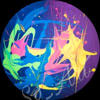 Acrylbild abstrakt pouring bunt Unikat