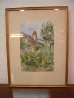 Aquarell, gerahmt von Dobiaschofsky