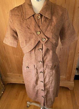 Kleid mit Bolero von Jones 100% Leinen Gr.36