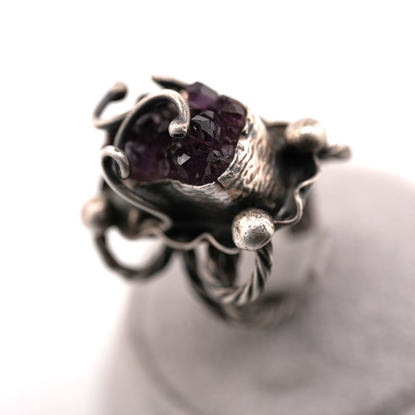 Anelli: Silberring mit Amethyst – Usato da Basel venduto da Vip24 2