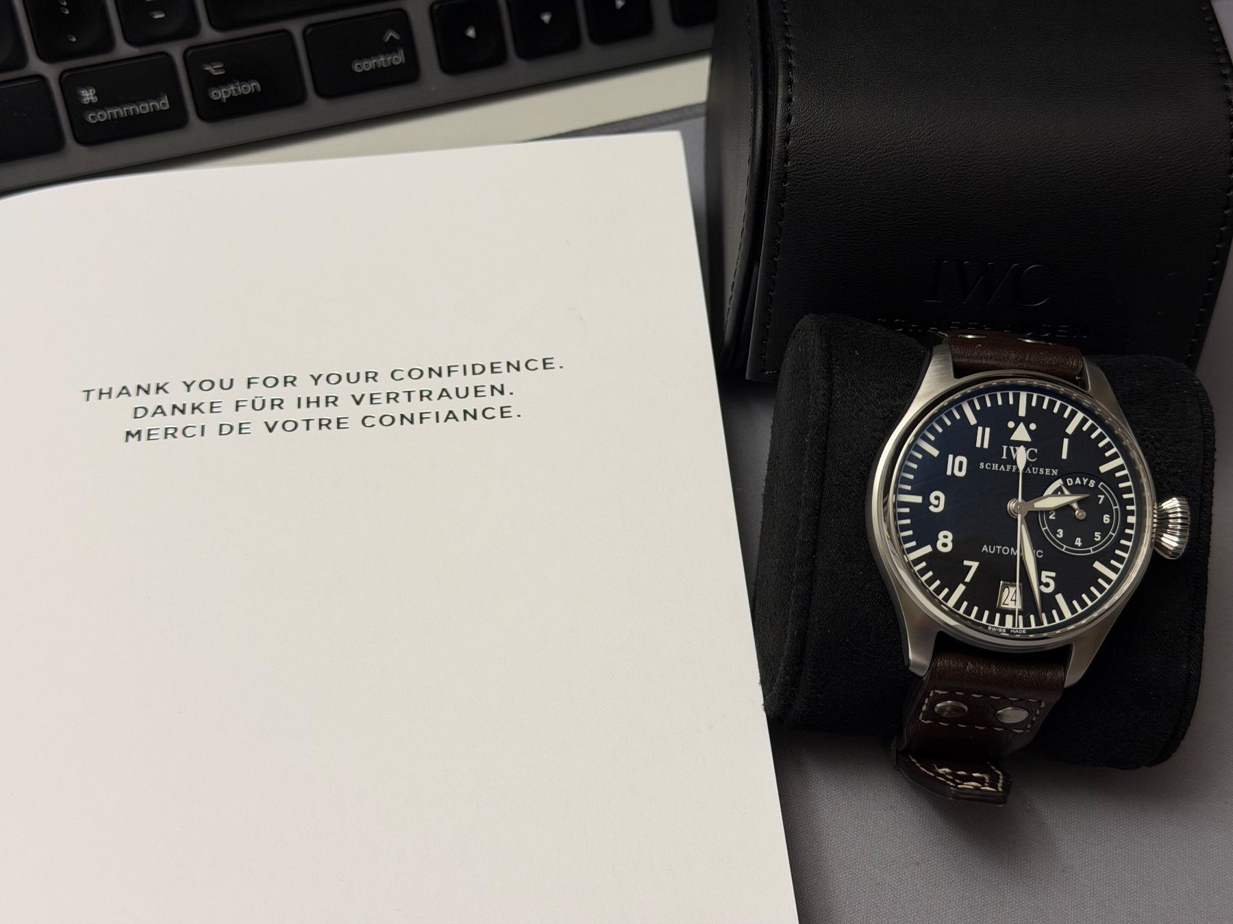 IWC Orologi: IWC Big Pilot Grosser Flieger 46mm Stahl Version 1 – Usato da Aarau venduto da trader1000 6