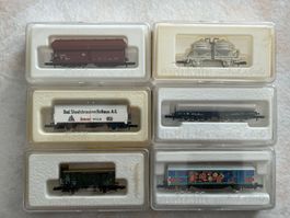 6x Marklin Z Guterwagen