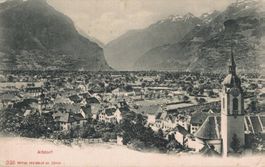 Alte Ansichtskarte Altdorf Uri, seltene Topographie. 1907