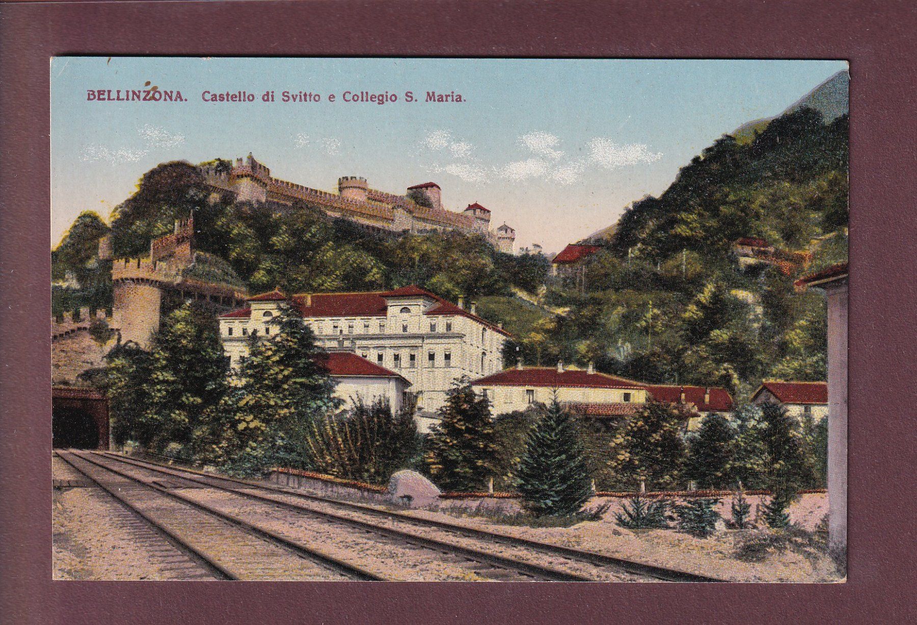 Ansichtskarten: BELLINZONA - Castello di Svitto – Gebraucht aus Pully von nicecards