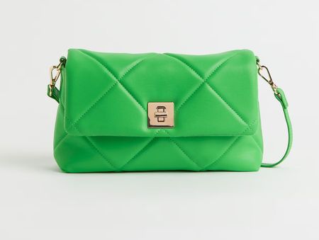 H&M Lime Green Crossbody Bag + Geschenk Schal