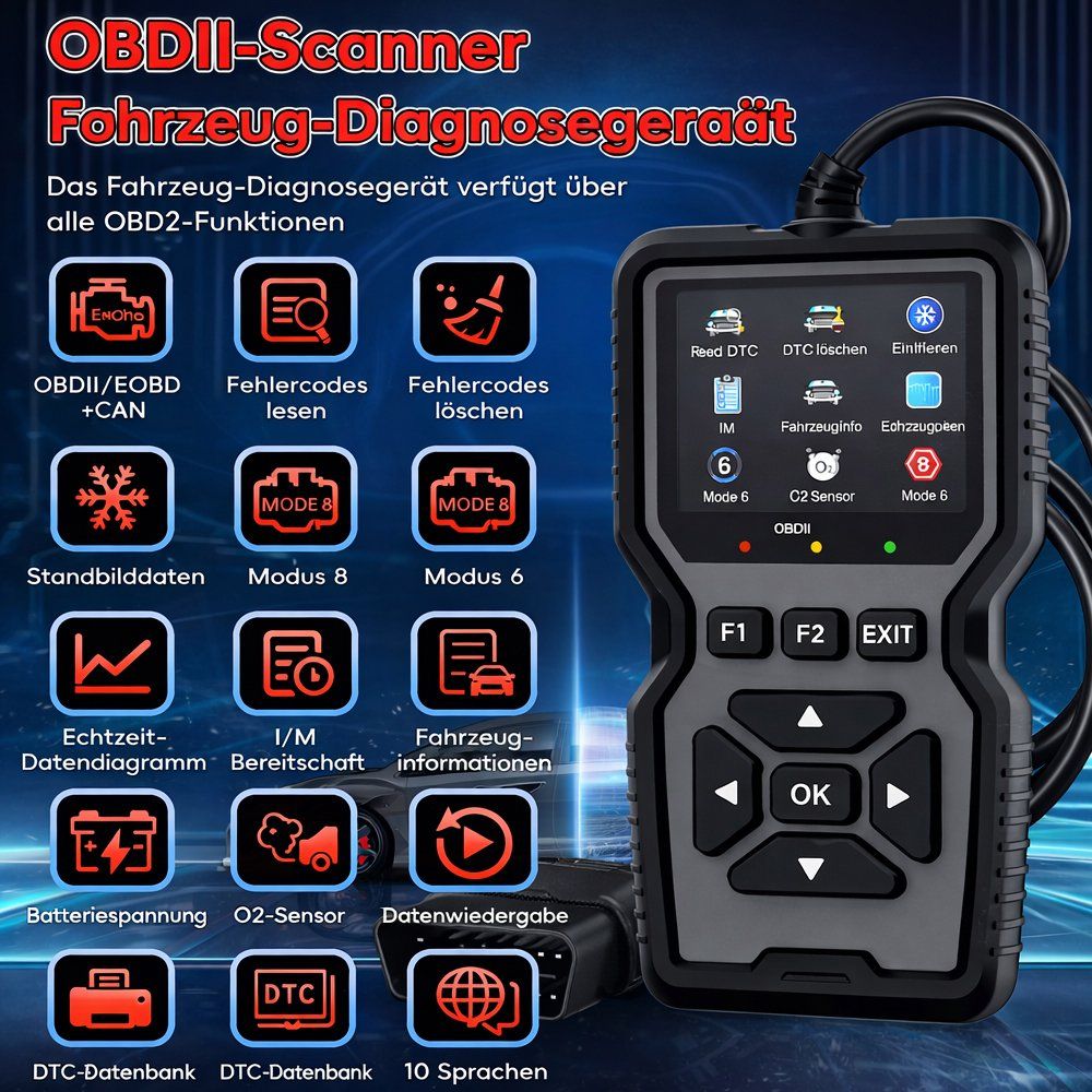 Tutti gli attrezzi: OBD2 Diagnosegerät Profi KFZ Fehlercode Löschen Universal – Nuovo (secondo la descrizione) da Chiasso venduto da online.shop 3