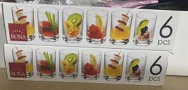 Glasbecher mise en bouche