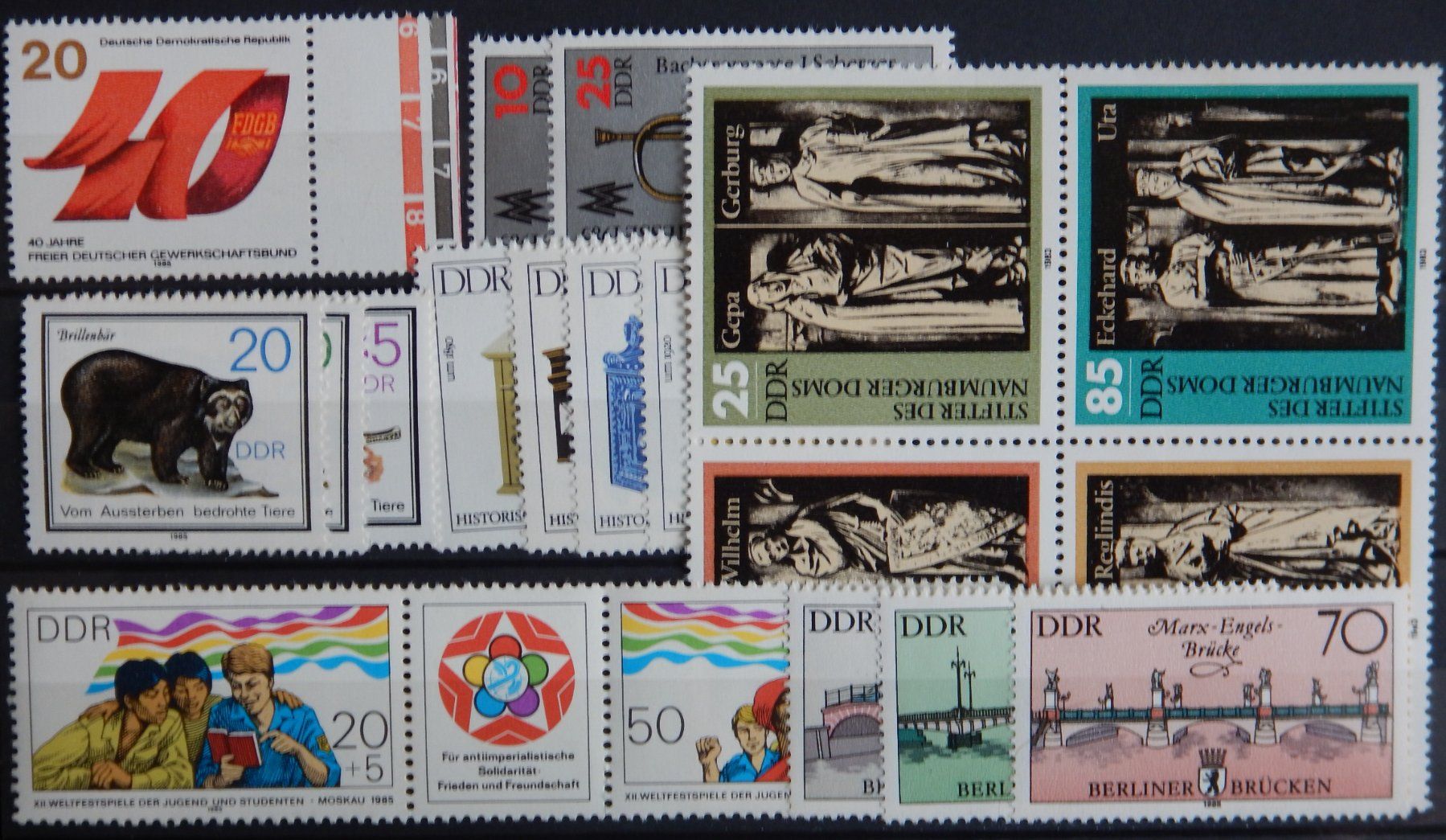 Tutti i francobolli: DDR Lot mit postfrischen ** Werten V – Usato da Zürich venduto da Muehlekauf
