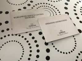 OMEGA ORIGINAL - OPERATING INSTRUCTIONS - VINTAGE 1993 RARE