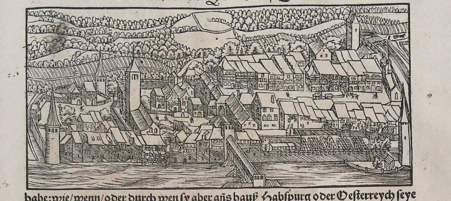 Incisioni: Bremgarten Holzschnitt von Stumpf 1548 – Usato da Rafz venduto da Helvet32 1