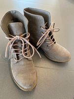 ⭐️ schöne Stiefel Schnürboot in beige/taupe Gr 36 ⭐️