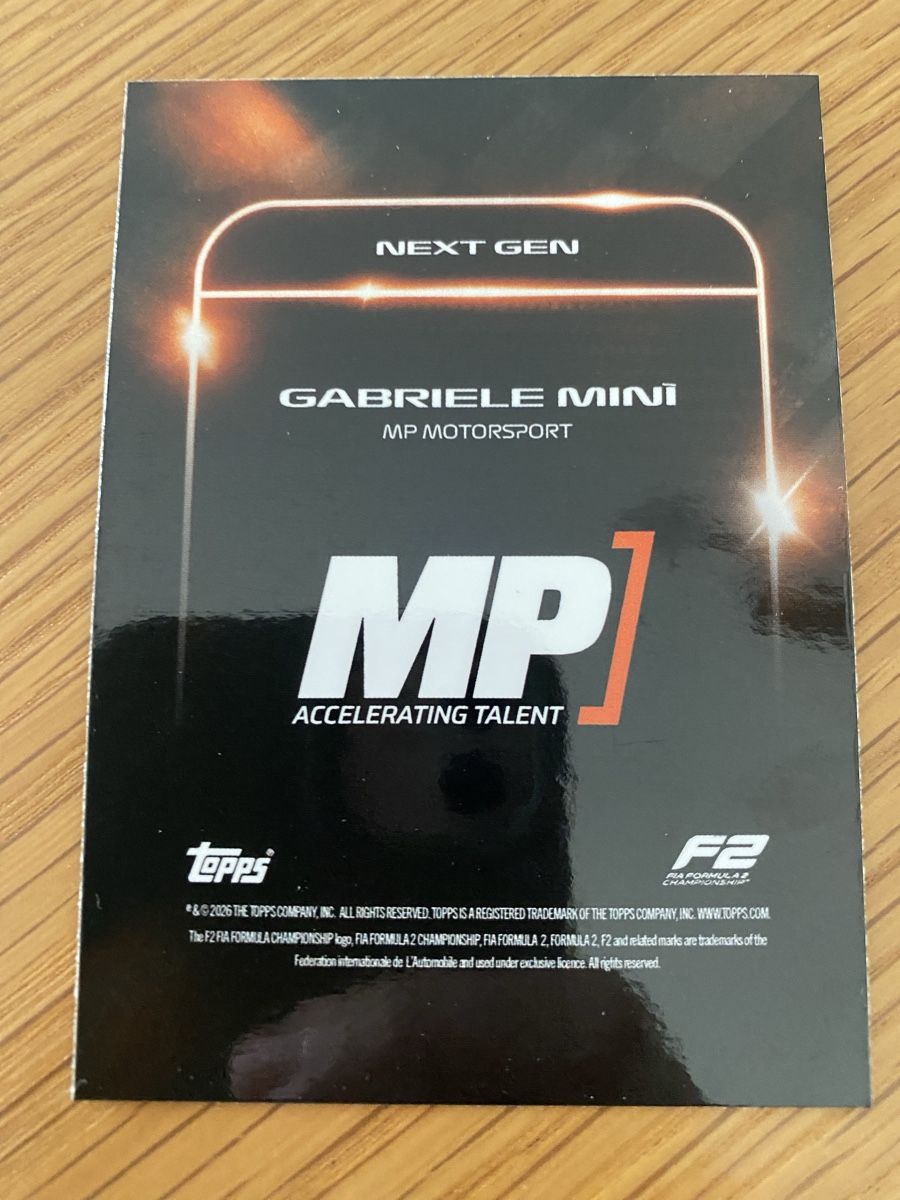 Topps Carte collezionabili: Gabriele Mini F2 Lights Out Topps 2026 – Nuovo (secondo la descrizione) da Boningen venduto da chregu90 1