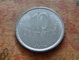 BRESIL 10 Centavos 1996