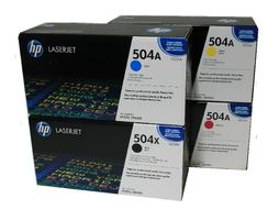 HP Color LaserJet CM3530 Toner, CE250X/CE251A/CE252A/CE253A