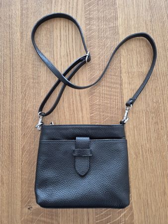 ​Echte Leder Handtasche / Umhängetasche Schwarz
