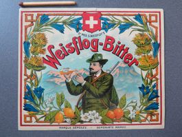 WEISFLOG-BITTER - LITHO.!! - FLASCHENETIKETTE