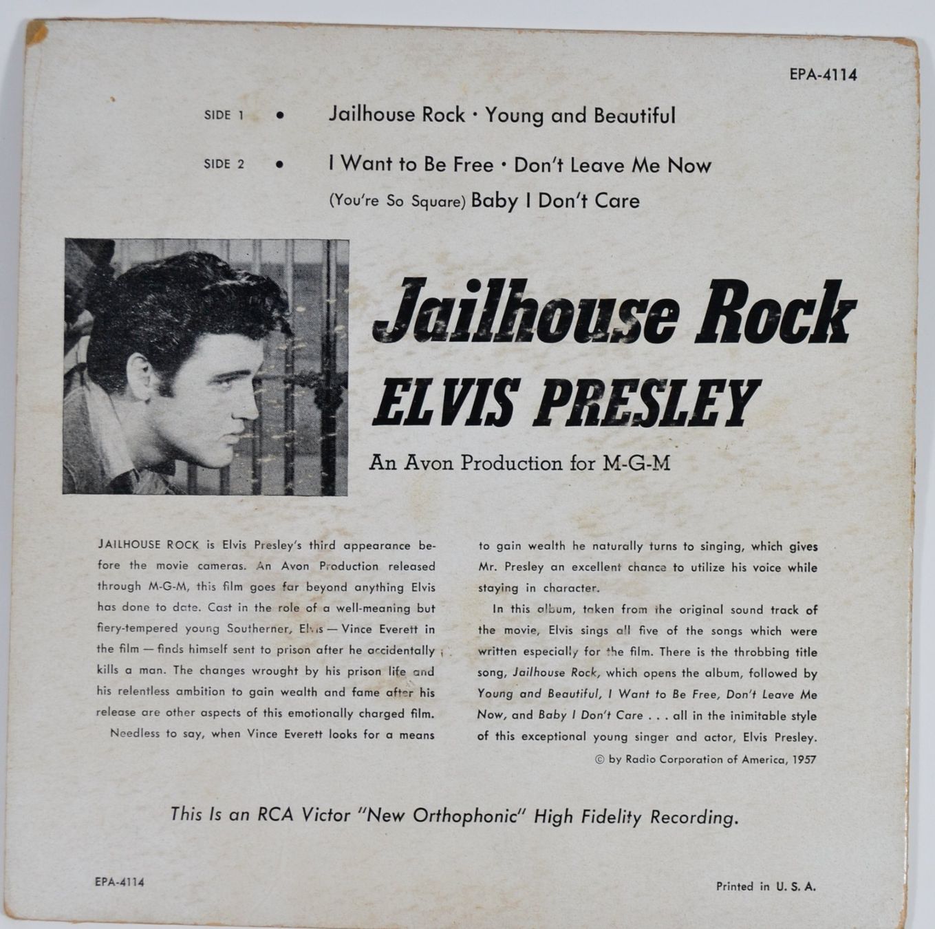 Dischi in vinile: EP: ELVIS PRESLEY - Jailhouse Rock – Usato da Frenkendorf venduto da Yard-Sale-2000 1