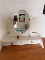 Dressing table with mirror white two drawers