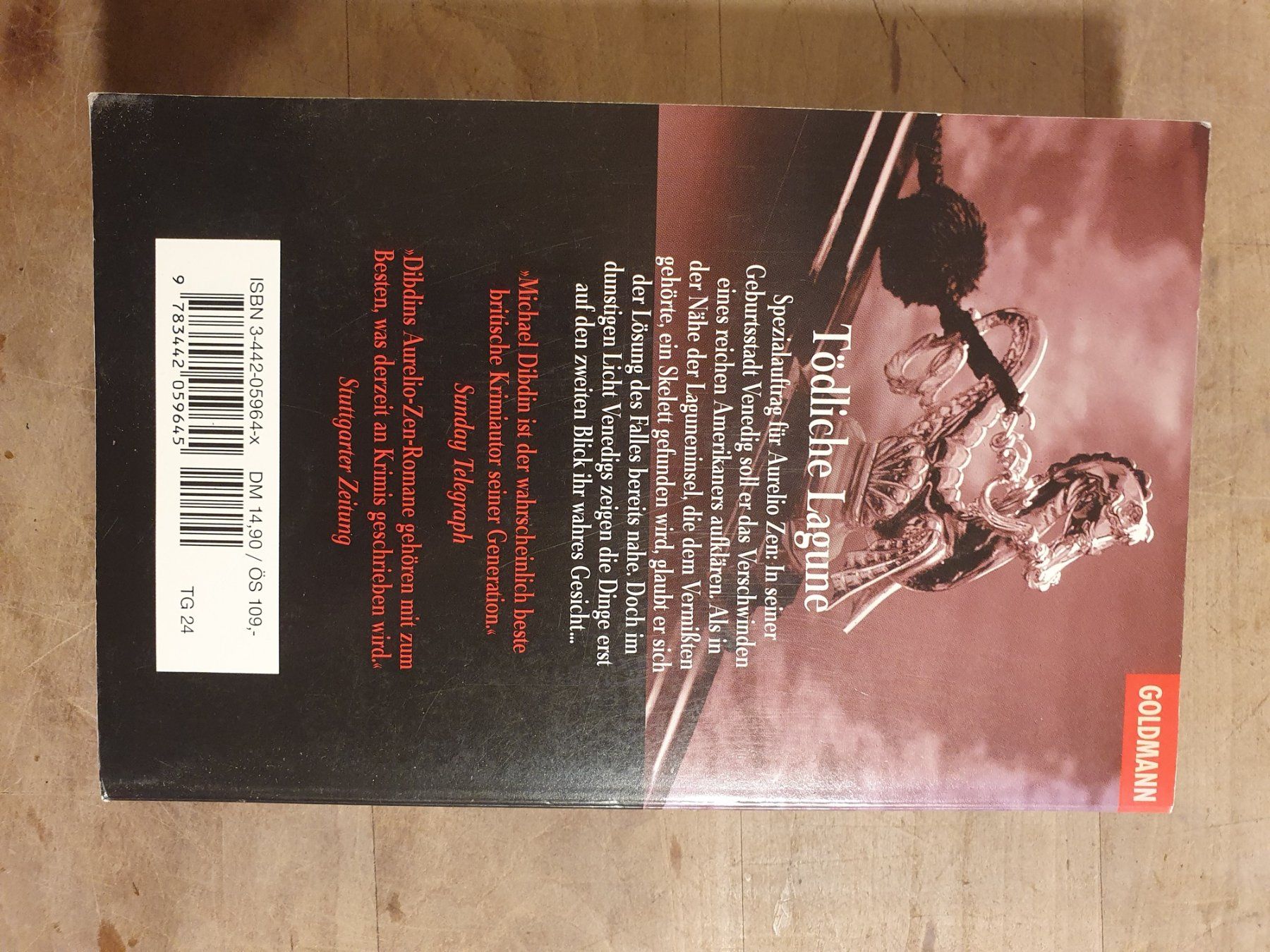 Libri: Tödliche Lagune Michael Dibdin Goldmann – Usato da Zürich venduto da loosebone 1