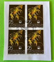 Briefmarken aus Liechtenstein 4 er Block mit Papier 