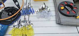 Camping Besteck 15 blau 25 gelb