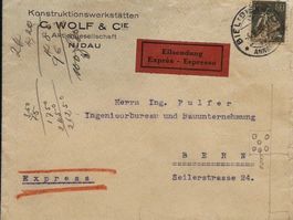📡🕹️ Telegraph-Stempel BERN 1931 Ein Unikat👀 👉Exprès Biel