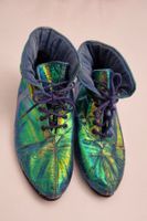 Schuhe Gr. 39 - glitzerndes Farbspiel - ca. 80er Jahre