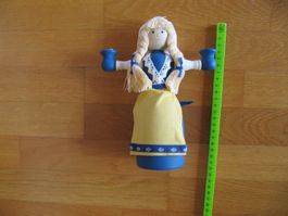 Holzpuppe Schwedendeko Kerzenständer Advent Dekoration