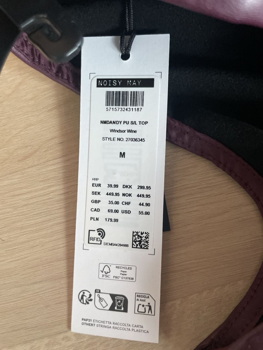 Tops: NOISY MAY Top Violett Grösse M neu – Neu und originalverpackt aus Heimberg von maudeva 2