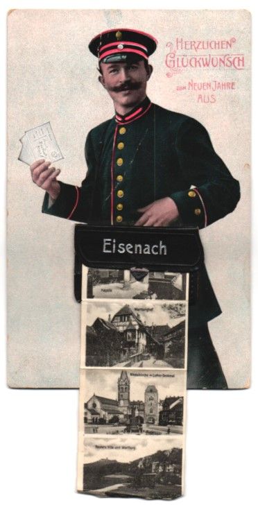 Cartoline postali: Leporello-AK Eisenach, Wartburg, Wartbur – Usato da Berlin venduto da bartko-reher