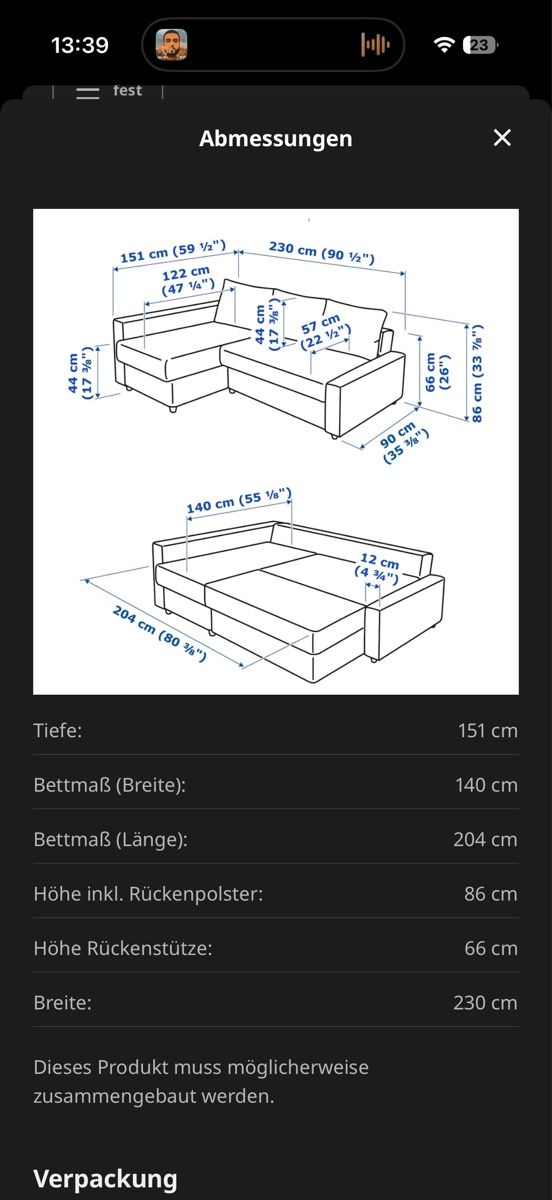 Sofas: Ikea Friheten Eckbettsofa – Gebraucht aus Fehraltorf von lin_sn2f 4