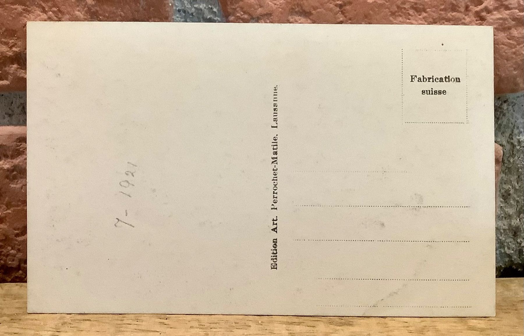 Cartoline postali: 1921 - SAAS-FEE - Fee Schlucht & Alphübel – Usato da Root venduto da ENGLAND-TREASURES 2