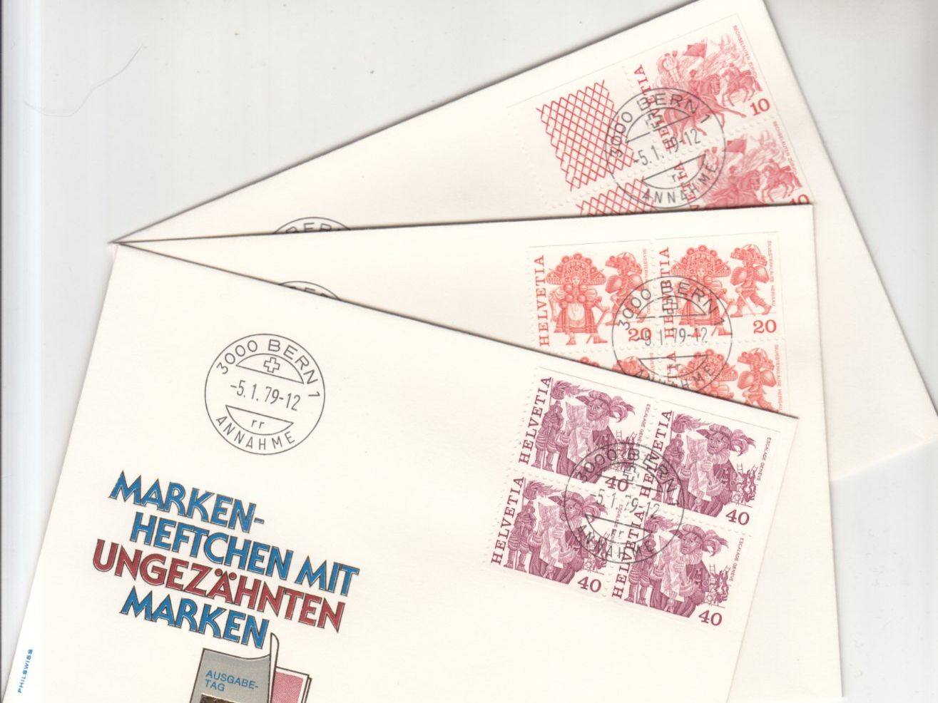 Tutti i francobolli: SBK 595MH - 598MH FDC Philswiss – Usato da Bürglen TG venduto da StampGraf