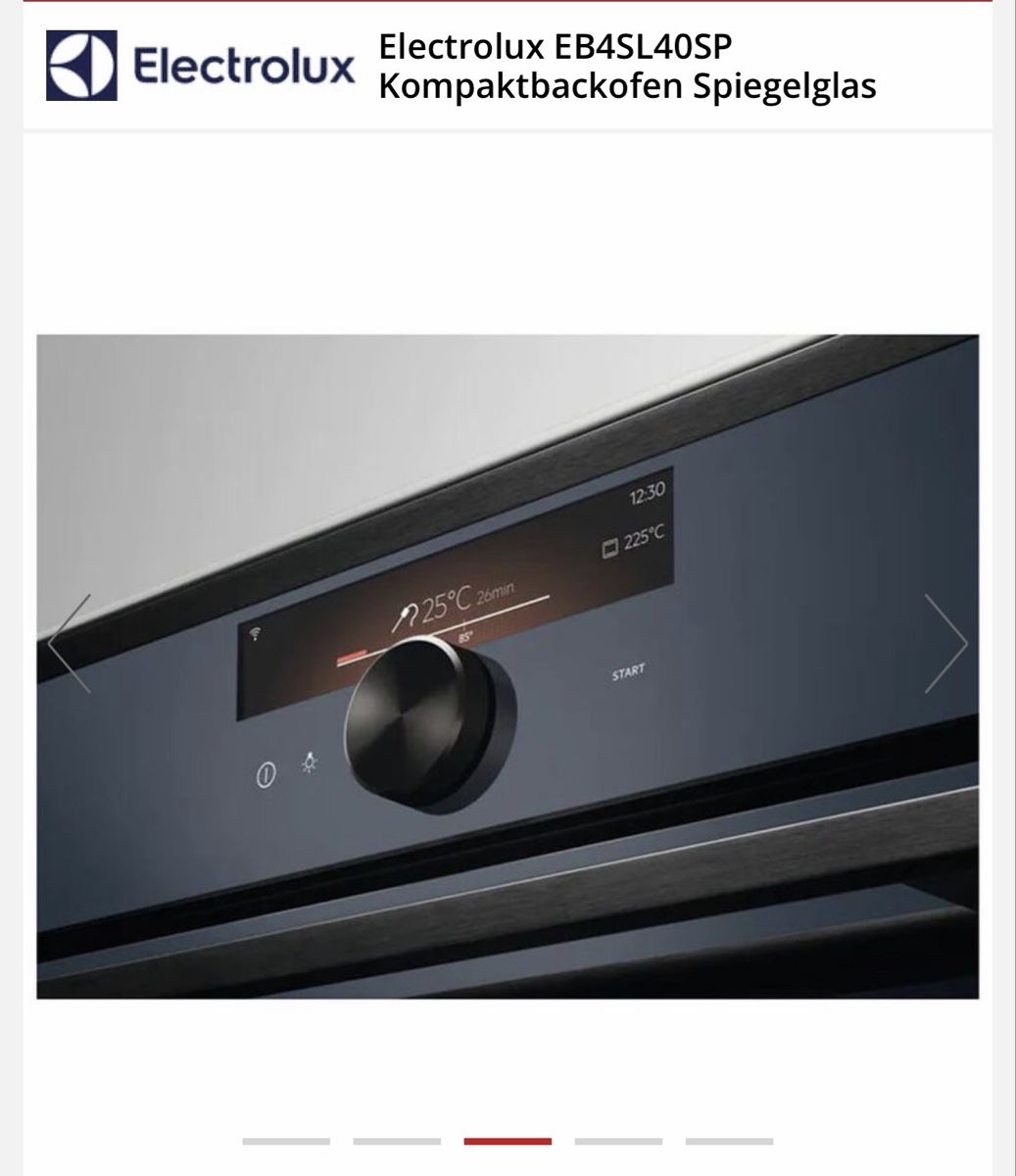 Electrolux Forni: Electrolux EB4SL40SP Kompaktbackofen Spiegelglas, A++ – Nuovo (secondo la descrizione) da Fischbach- Göslikon venduto da Schurr7 5