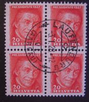 J43 VB gest. Laufenburg 3.1.28 ss Zentrumsstempel