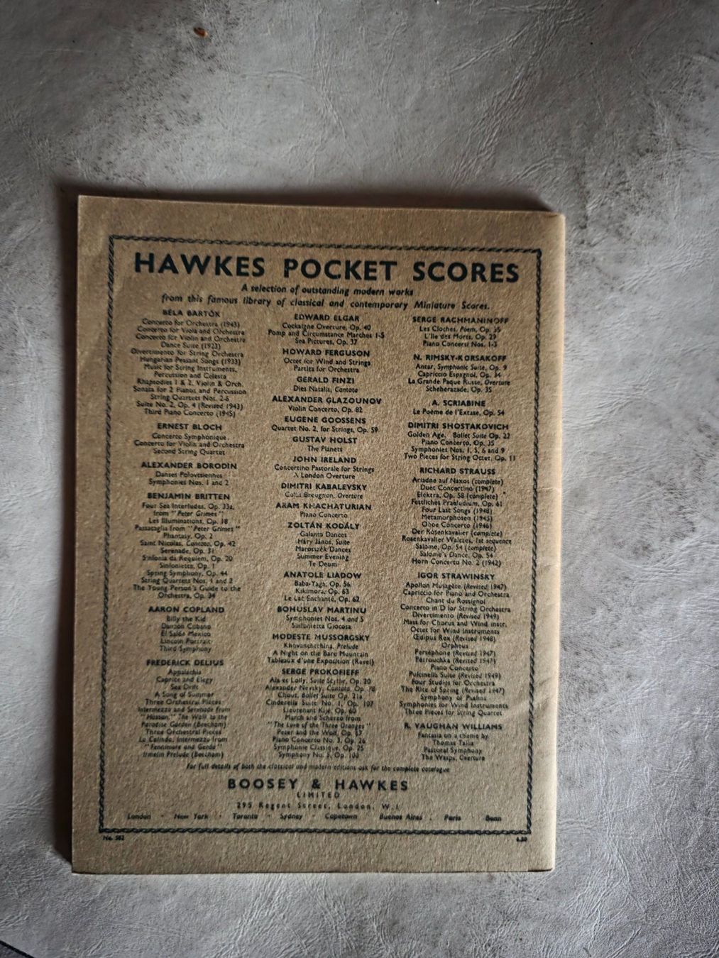 Libri: Béla Bartok - Hawkes Pocket Scores -  Sixth String Quartet – Usato da Walterswil BE venduto da Lonitti 3
