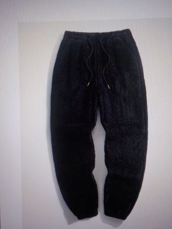 Herrenmode Lange Hose, Einfarbige Doppels. Plüsch Kordelzug