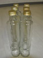 1/2 Liter Glasflasche/Sirupflasche/Essigflasche weiss rund