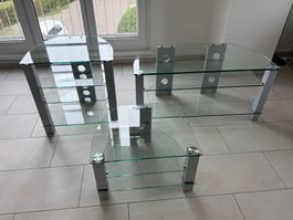 3er Set Spectral TV- und HiFi-Möbel