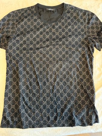 Herren T-Shirt GUCCI GG Muster Schwarz Groesse 3XL eher XL