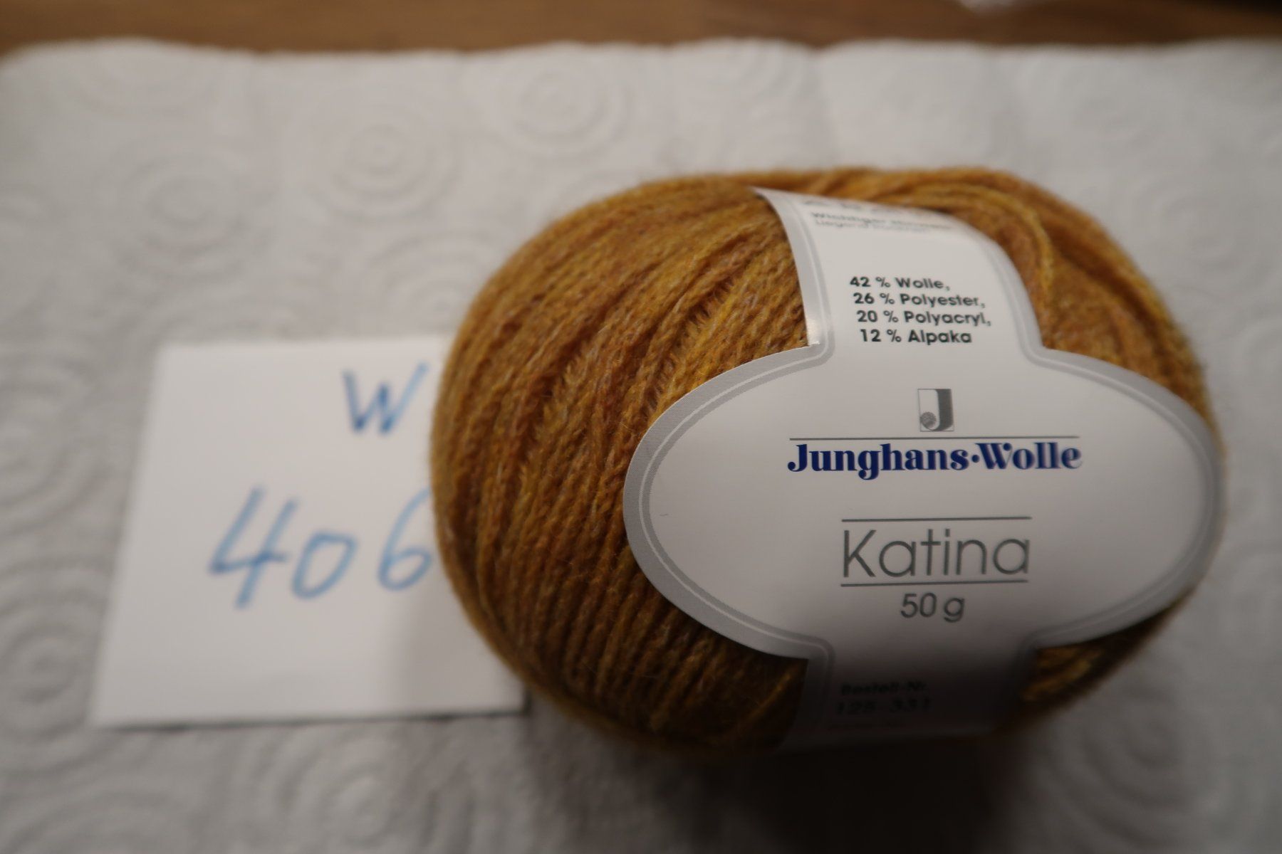 Wolle: 5 Kn. Junghans-Wolle Katina   (406) – Neu (gemäss Beschreibung) aus neuenhof von Caterchen