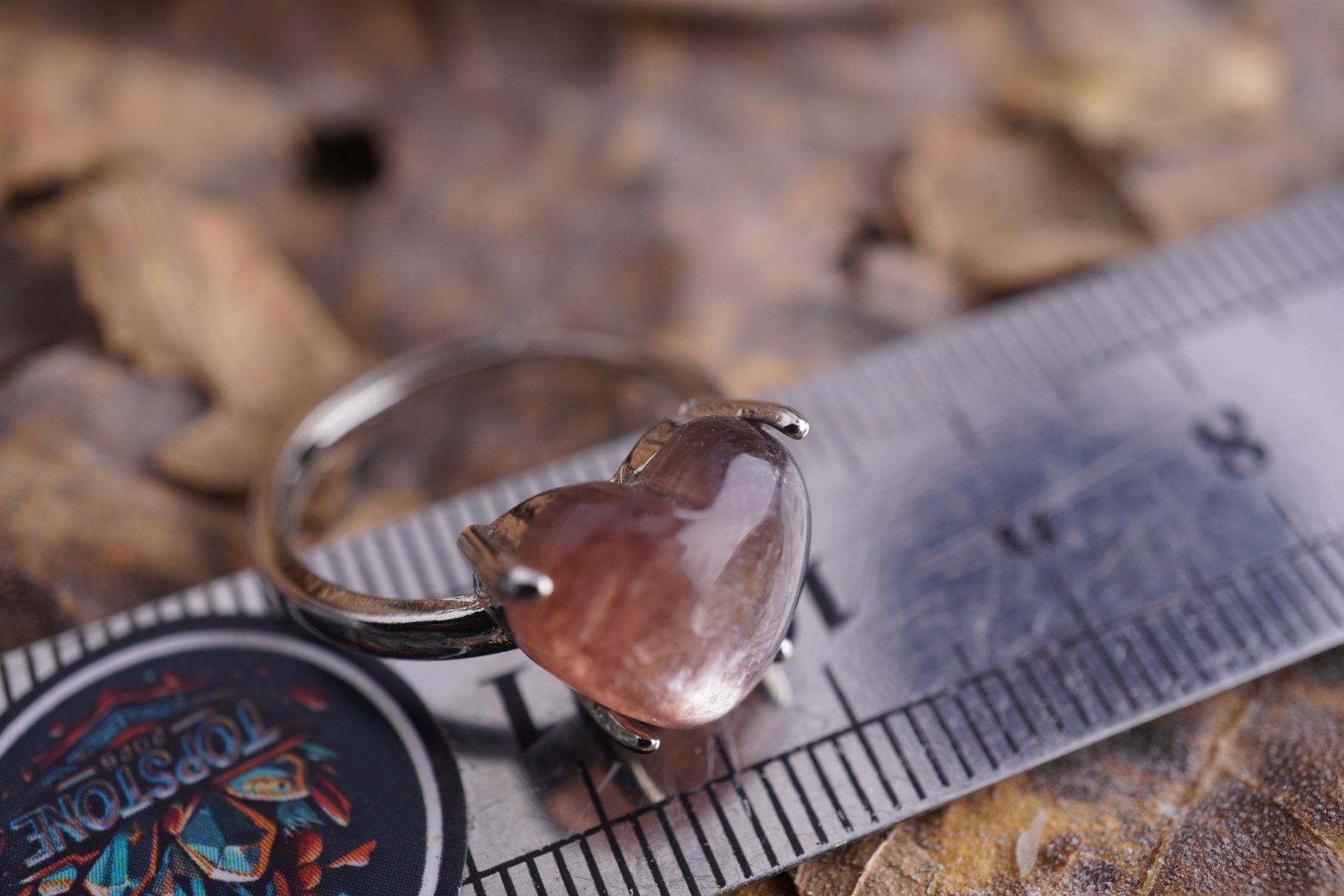 Minerali & Pietre curative: Lepidolith Herz   Variable Grösse   Ring   – Räumung  ab 1.- – Nuovo (secondo la descrizione) da Eschenbach SG venduto da topstone 3