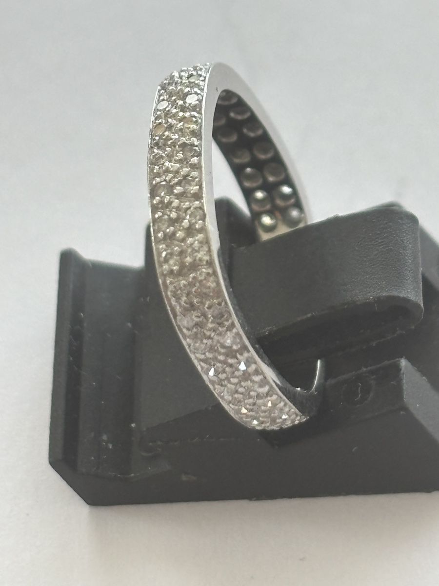 Anelli: Damenring, Weissgold 750 mit Diamanten – Usato da Langnau am Albis venduto da flusspflege 1