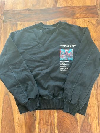Sweat-shirt noir imprimé "TOKYO" – Taille S