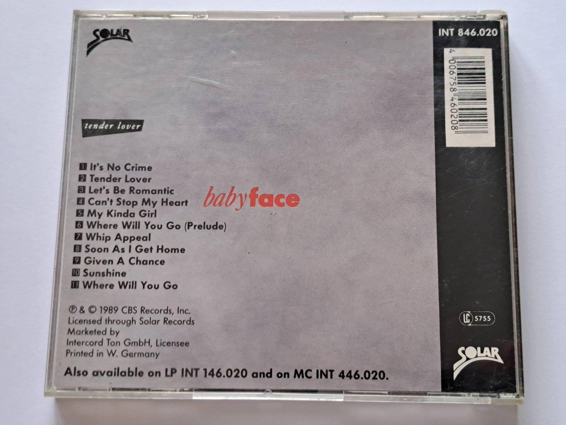 CDs: CD Babyface – Tender Lover – Gebraucht aus Pully von bro_n52j 1